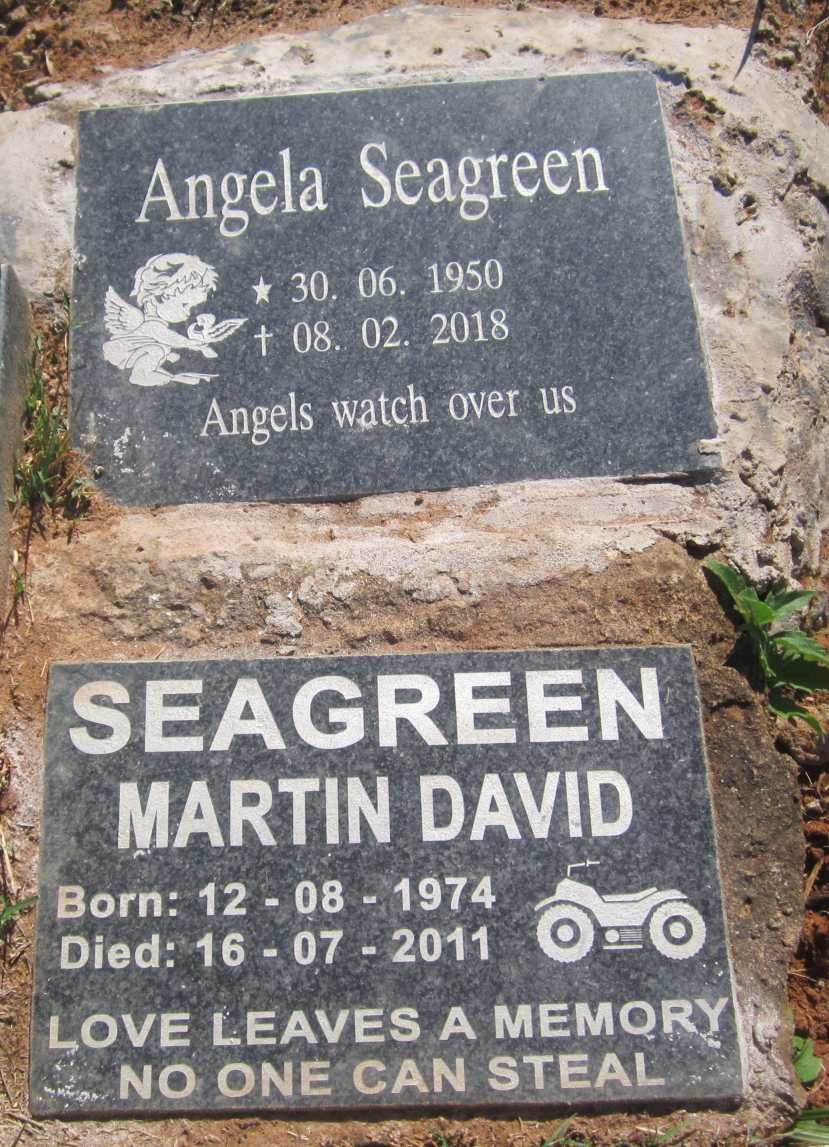 SEAGREEN Angela 1950-2018 :: SEAGREEN Martin David 1974-2011