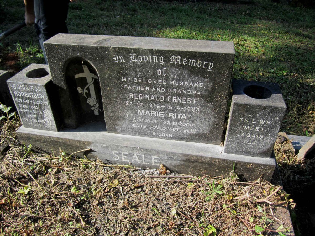 SEALE Reginald Ernest 1919-1983 &amp; Marie Rita 1921-2008 :: ROBERTSON Sonia R.M. 1948-2005