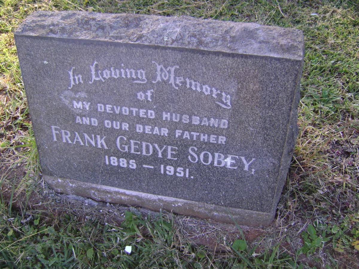 SOBEY Frank Gedye 1885-1951