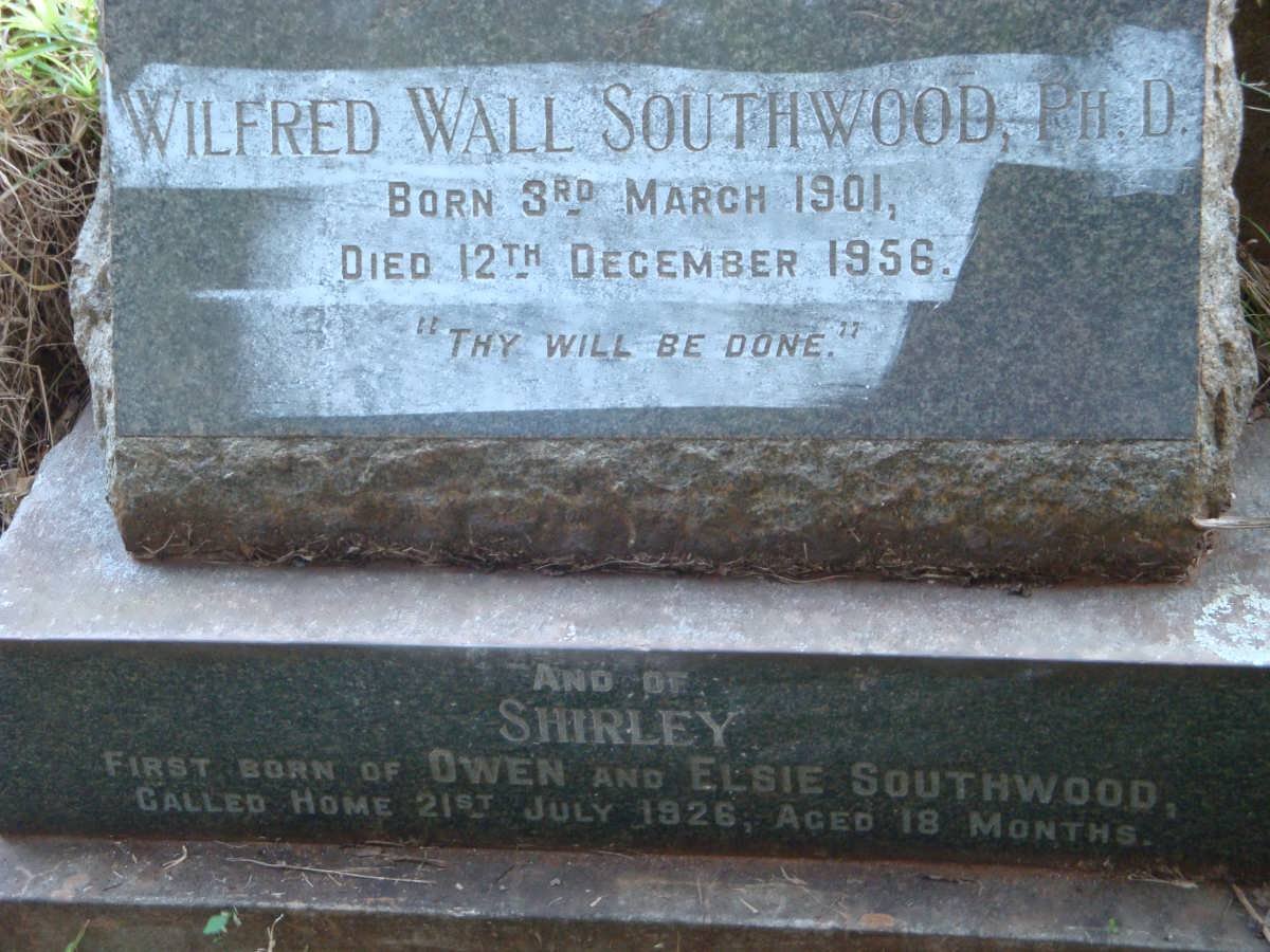 SOUTHWOOD Wilfred Wall 1901-1956 :: SOUTHWOOD Shirley -1926