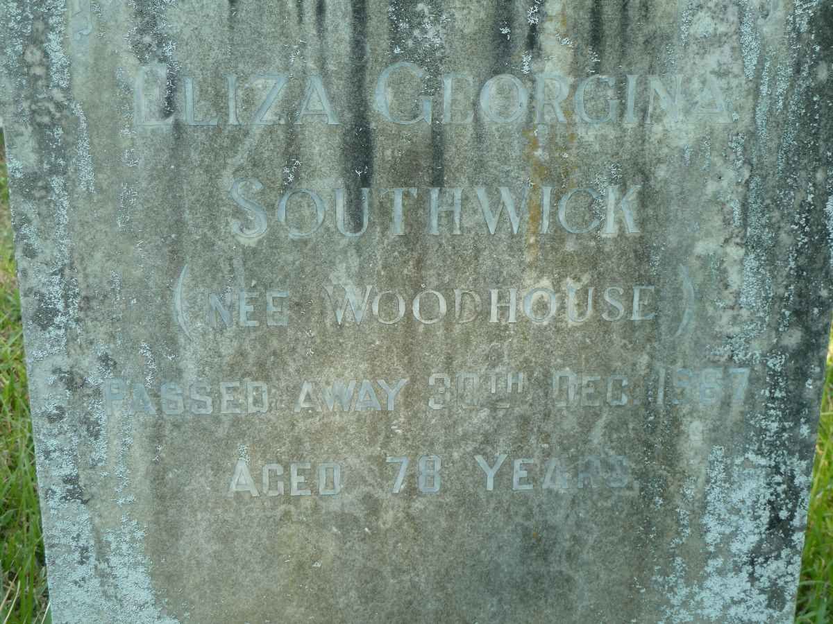 SOUTHWICK Eliza Georgina nee WOODHOUSE -1967
