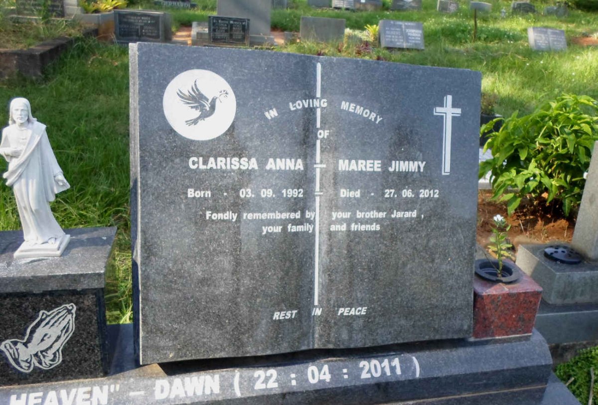 JIMMY Clarissa Anna Maree 1992-2012