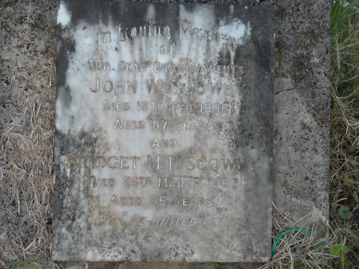 SCOWBY John W. -1930 &amp; Bridget M.F. -1965