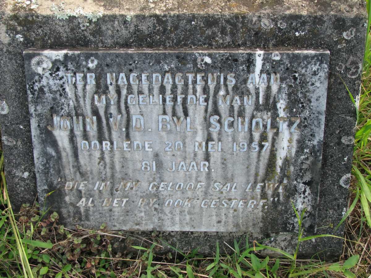 SCHOLTZ John V.D. Byl -1957