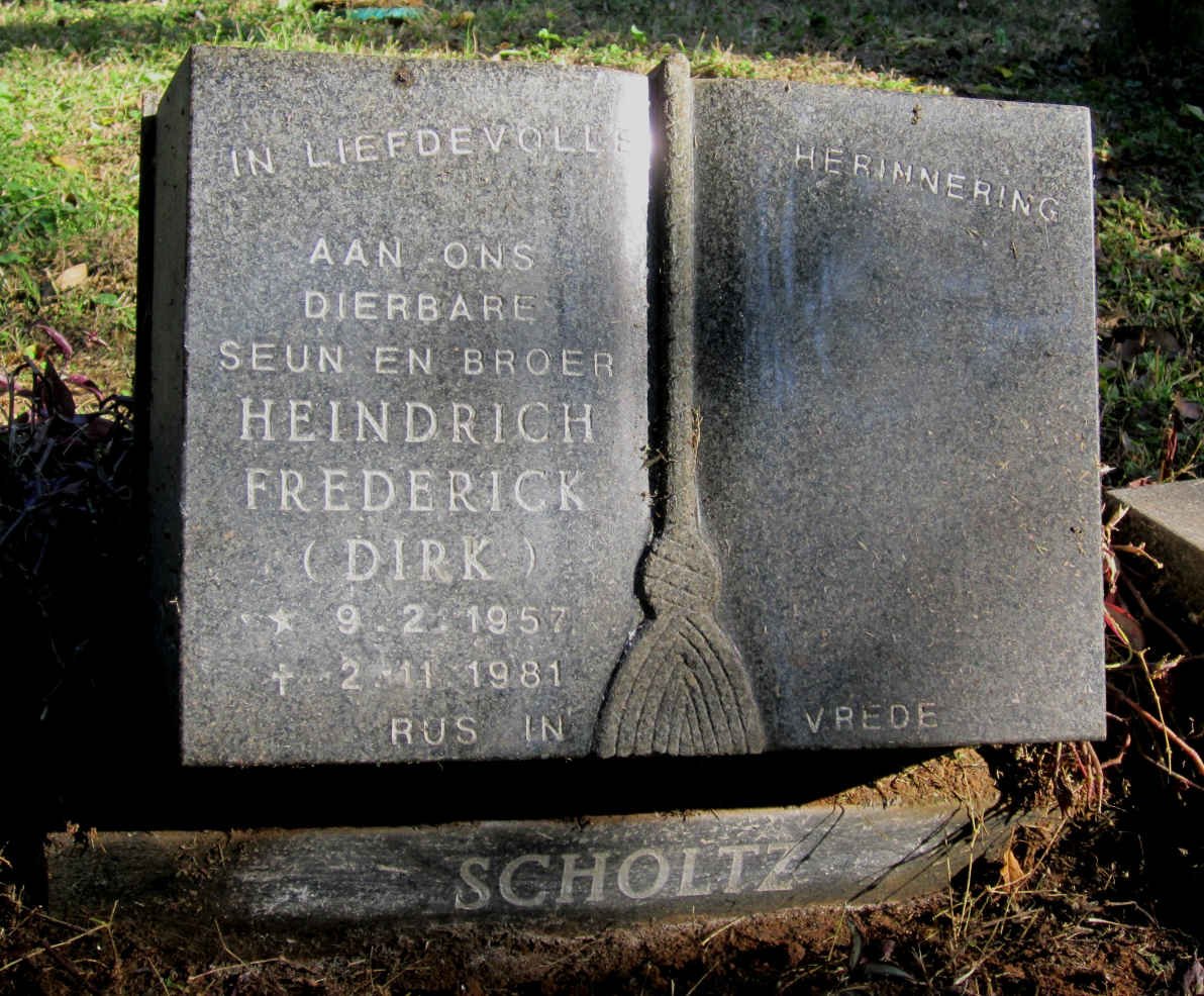 SCHOLTZ Heindrich Frederick 1957-1981