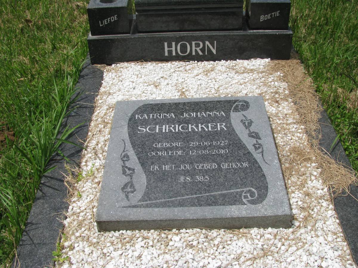SCHRICKKER Katrina Johanna 1927-2010