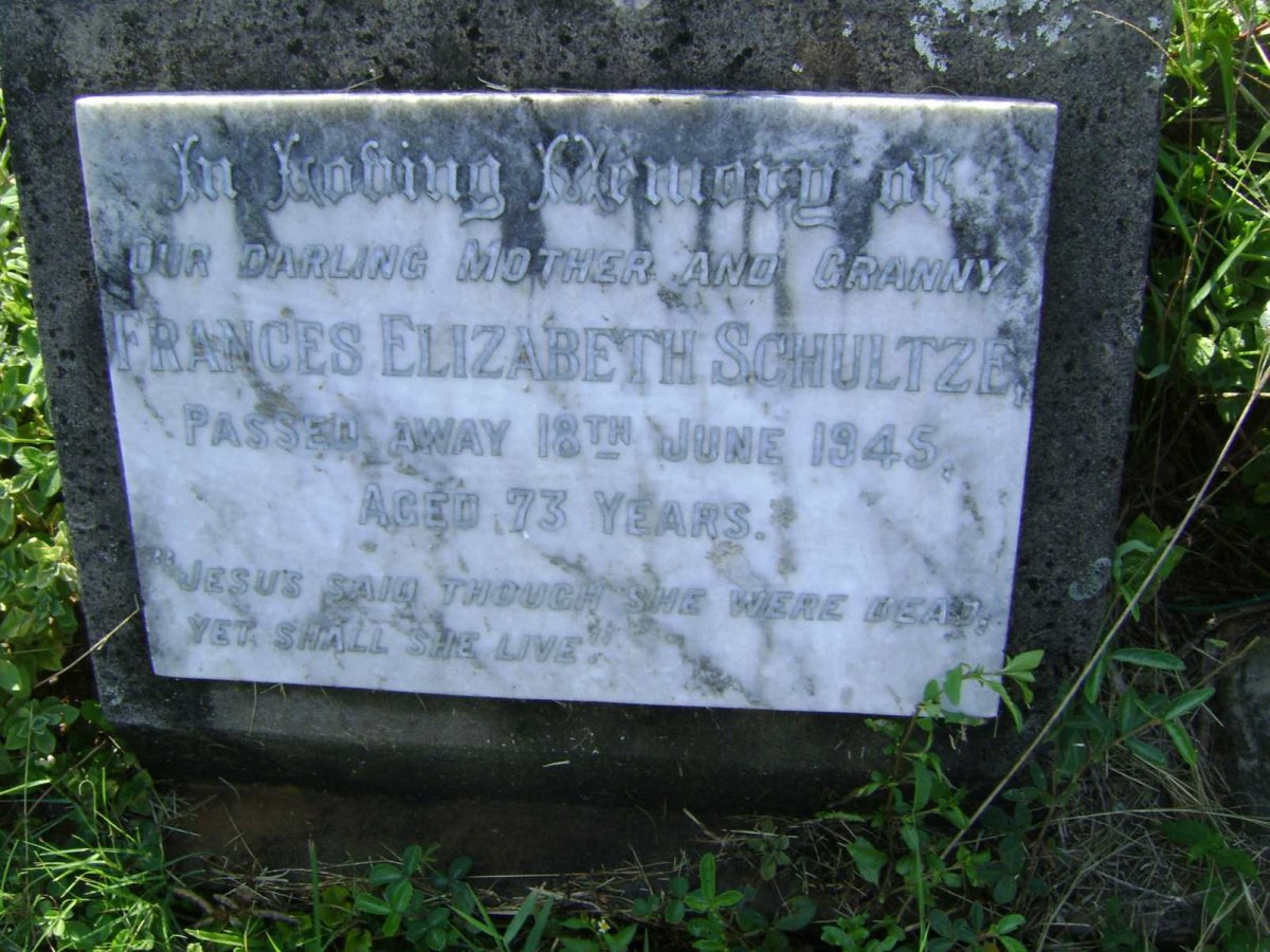 SCHULTZE Frances Elizabeth -1945