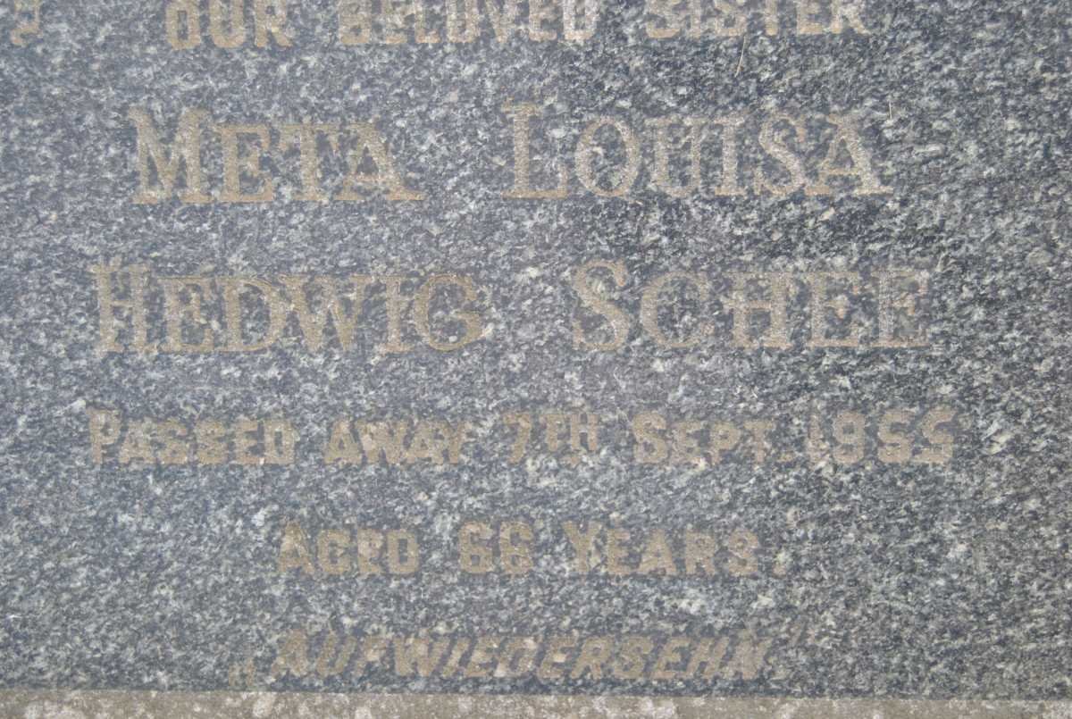 SCHEE Meta Louisa Hedwig -1955