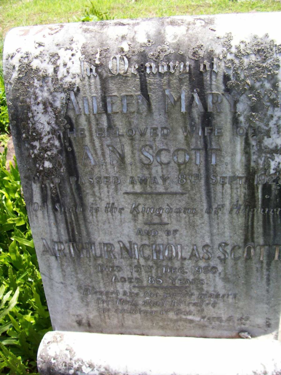 SCOTT Arthur Nicholas -1950 &amp;  Aileen Mary -1928
