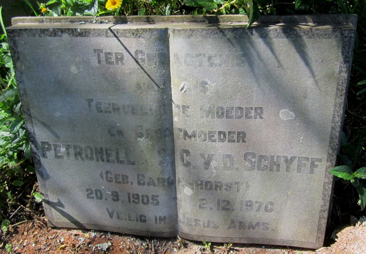 SCHYFF Petronella S.C., v.d. BARDENHORST 1905-1970