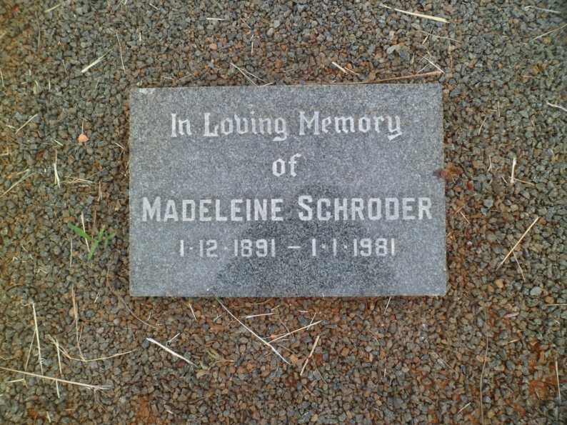 SCHRODER Madeleine 1891-1981