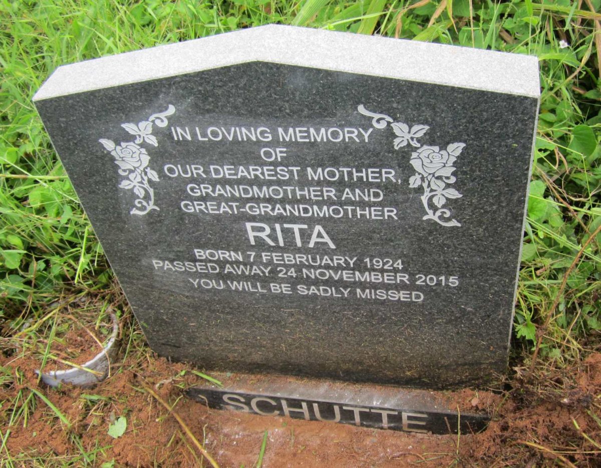 SCHUTTE Rita 1924-2015