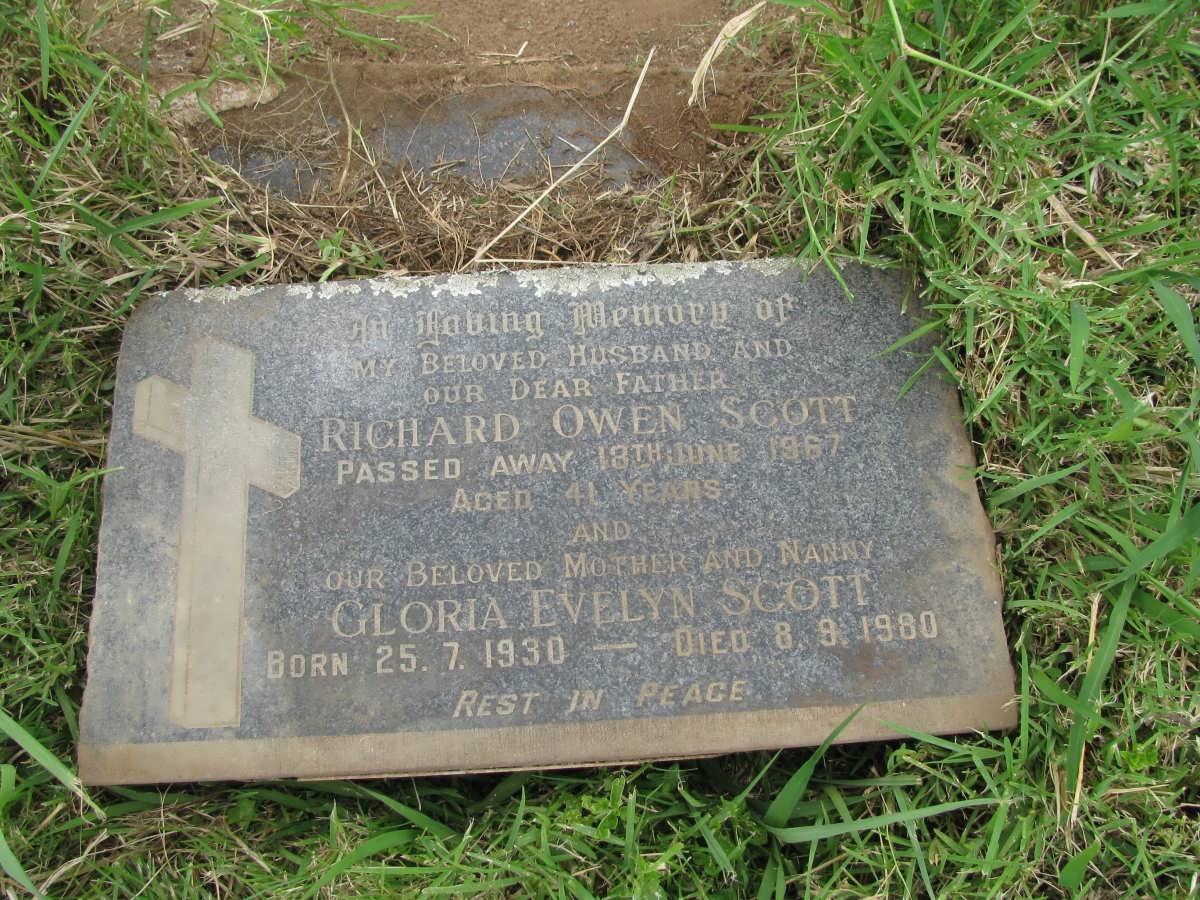 SCOTT Richard Owen -1967 &amp; Gloria Evelyn 1930-1980