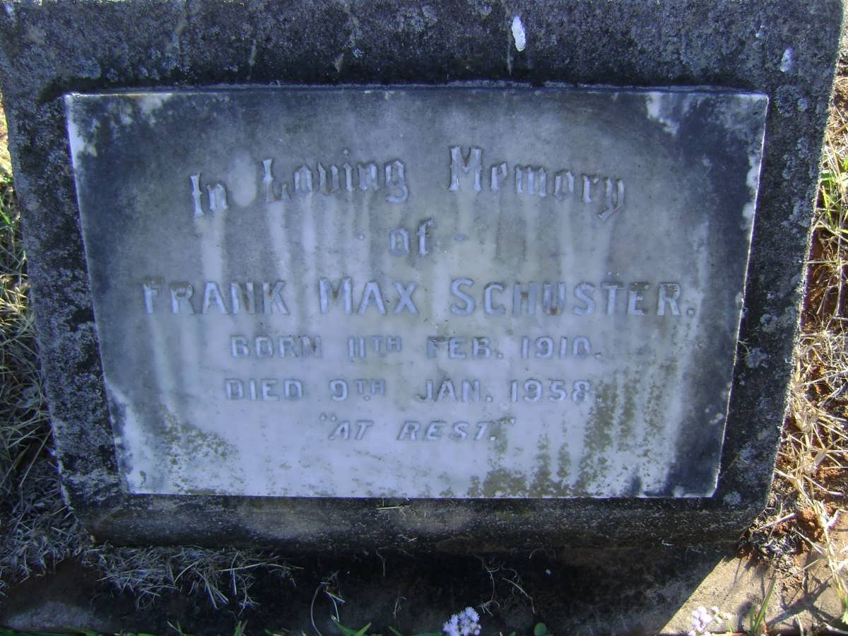 SCHUSTER Frank Max 1910-1958