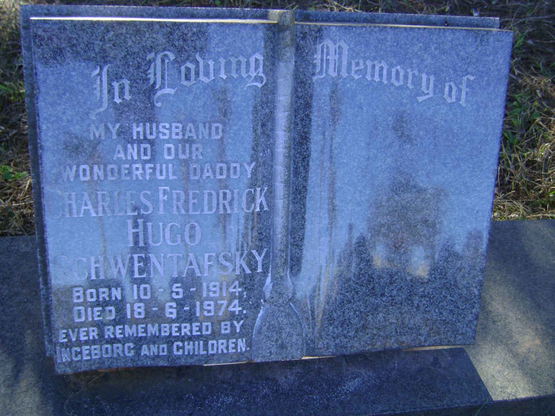 SCHWENTAFSKY Charles Fredrick Hugo 1914-1974