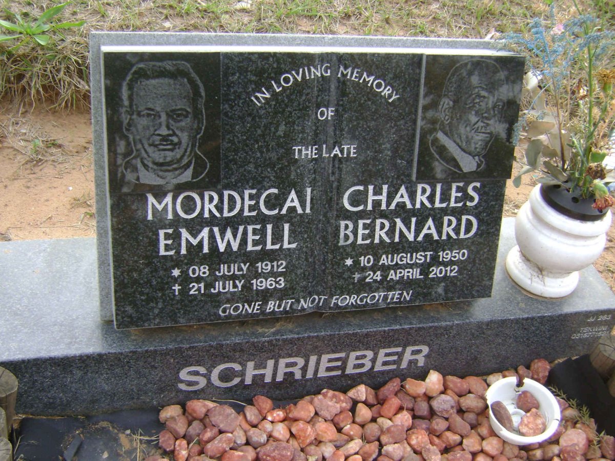 SCHRIEBER Mordecai Emwell 1912-1963 :: SCHRIEBER Charles Bernard 1950-2012