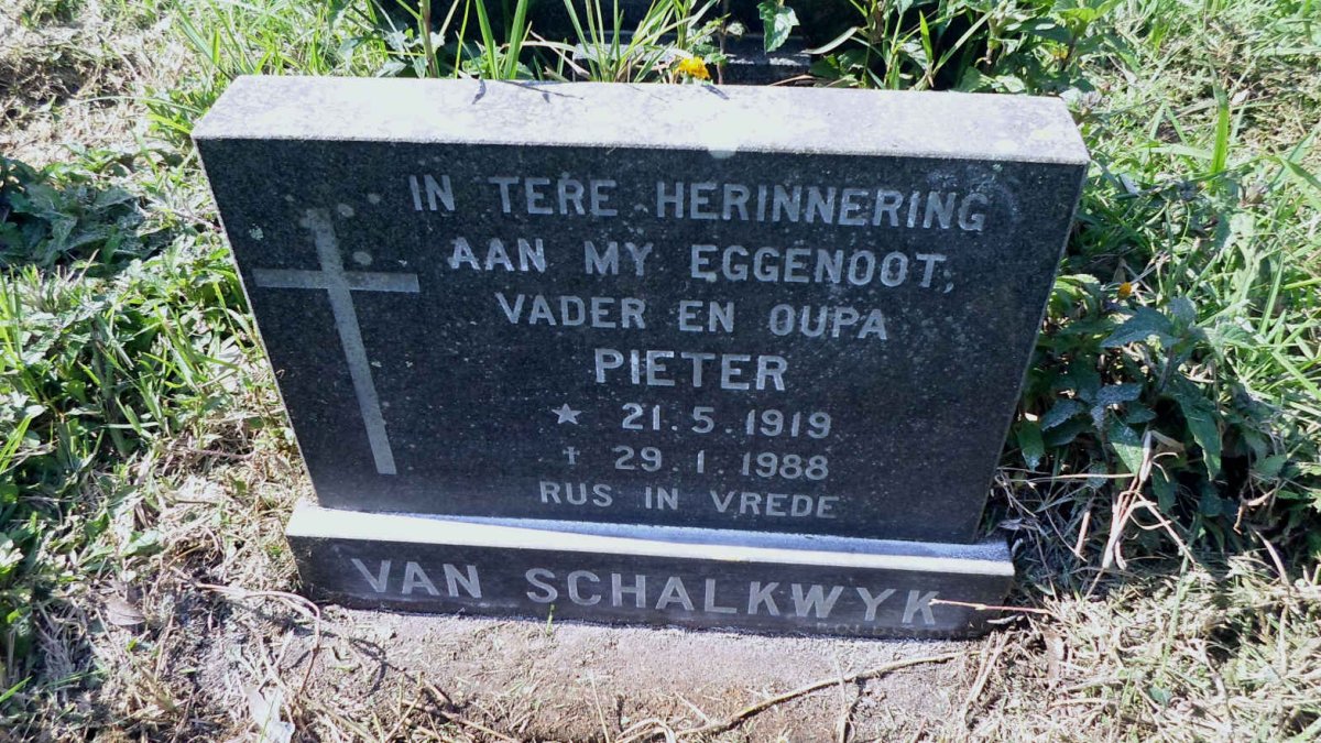 SCHALKWYK Pieter, van 1919-1988