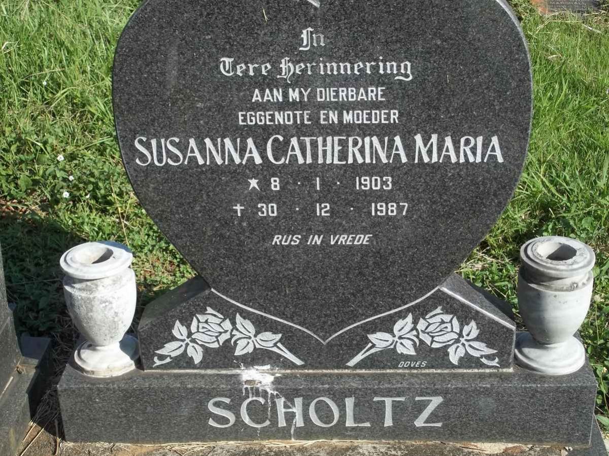SCHOLTZ Susanna Catherina Maria 1903-1987