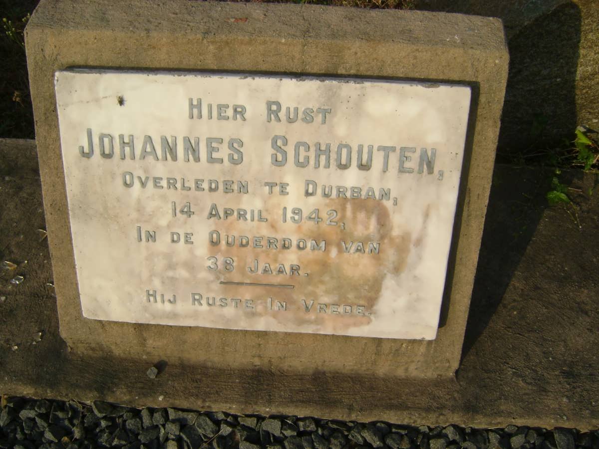 SCHOUTEN Johannes -1942