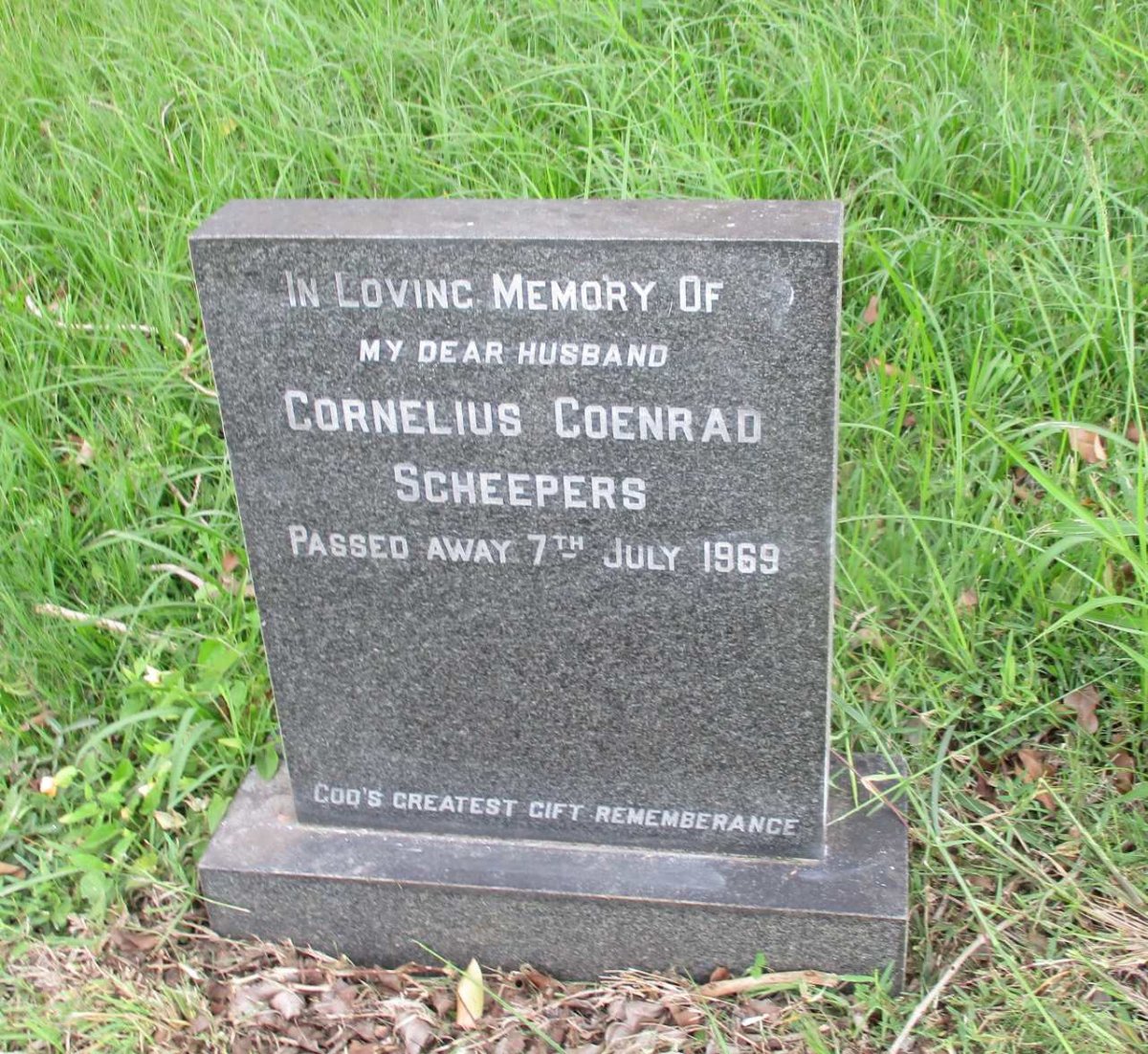 SCHEEPERS Cornelius Coenrad -1969