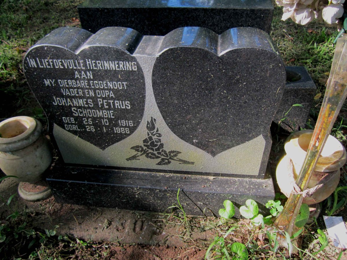 SCHOOMBIE Johannes Petrus 1916-1986
