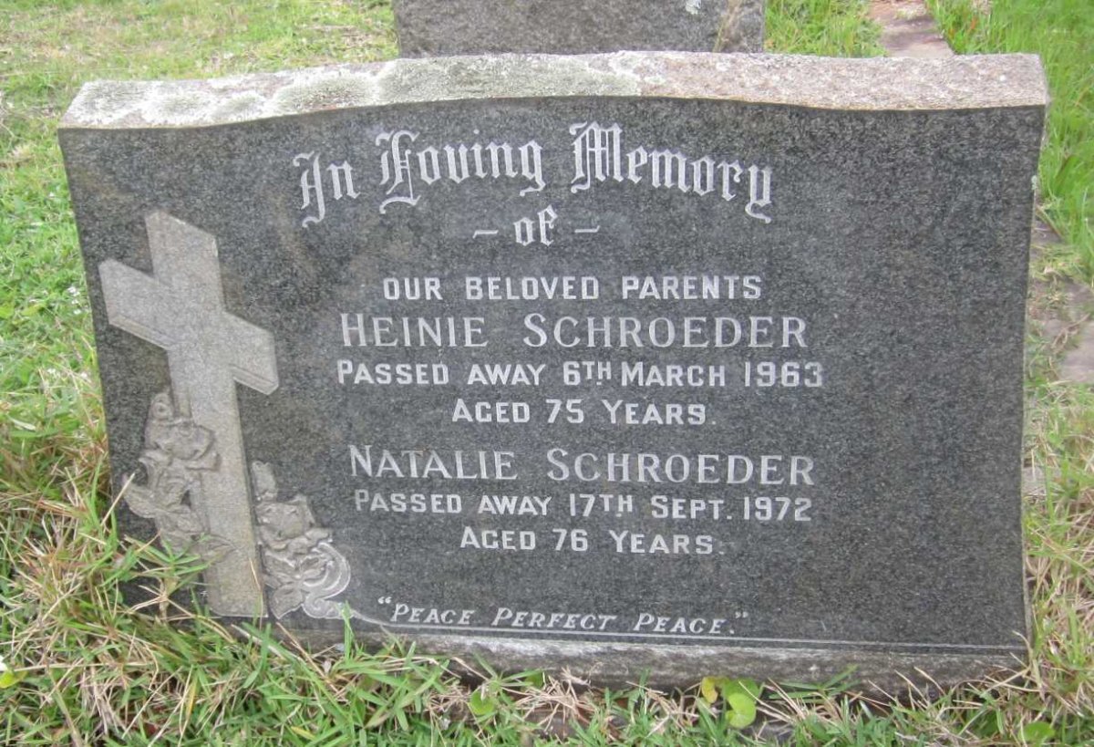 SCHROEDER Heinie -1963 &amp; Natalie -1972