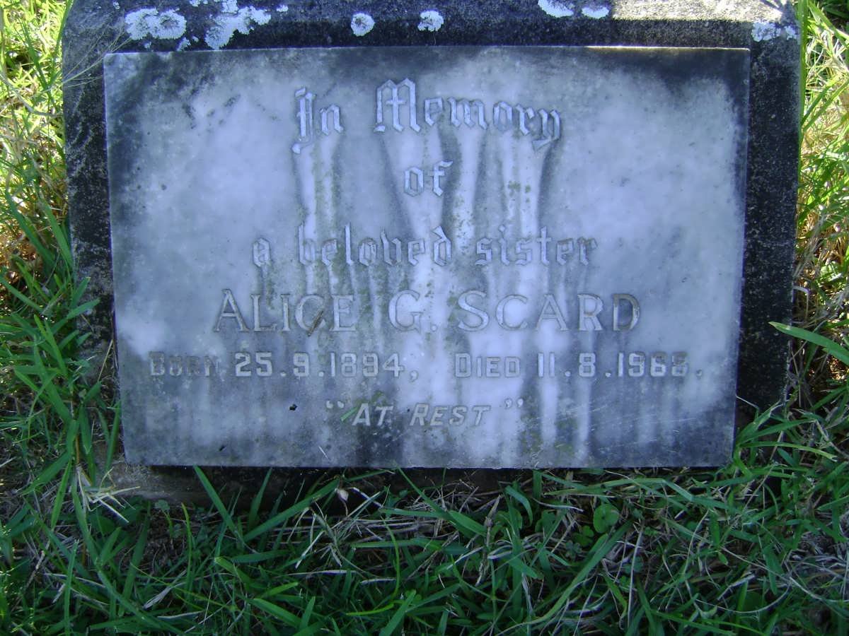 SCARD Alice G. 1894-1968