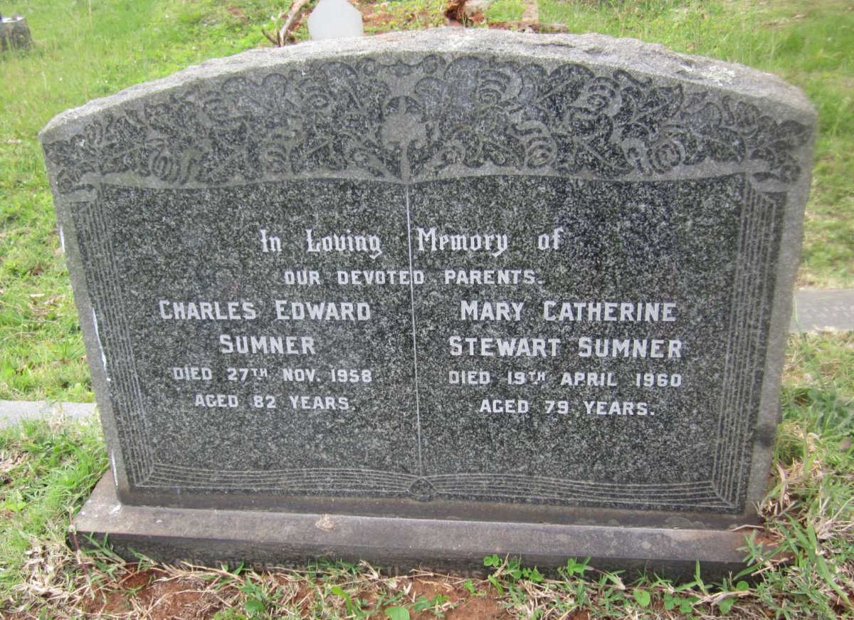 SUMNER Charles Edward -1958 &amp; Mary Catherine STEWART -1960