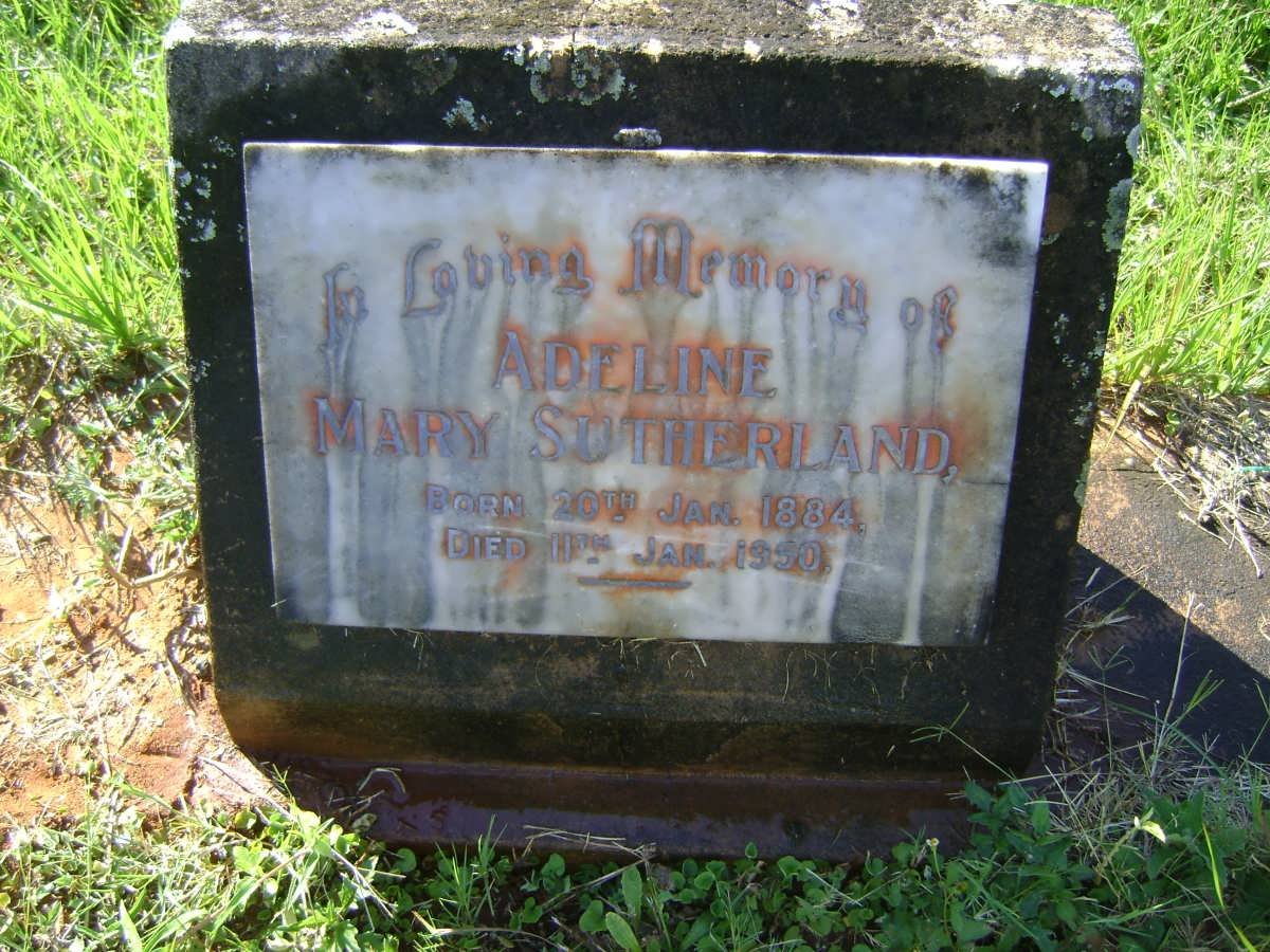 SUTHERLAND Adeline Mary 1884-1950