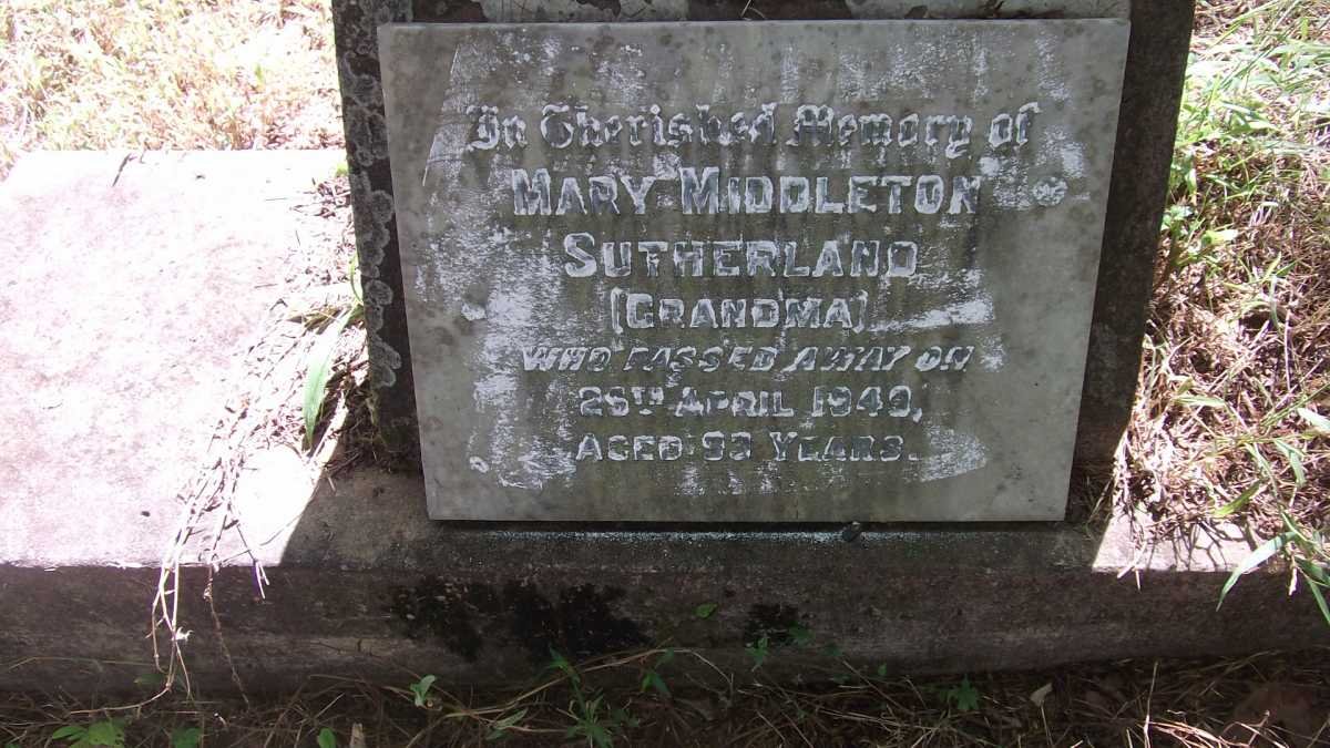 SUTHERLAND Mary Middleton -1949