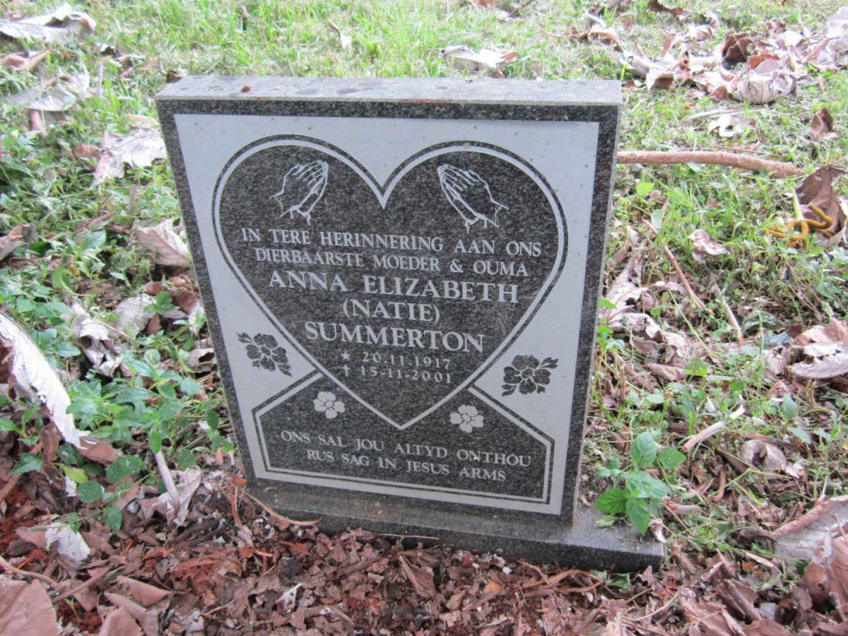 SUMMERTON Anna Elizabeth 1917-2001