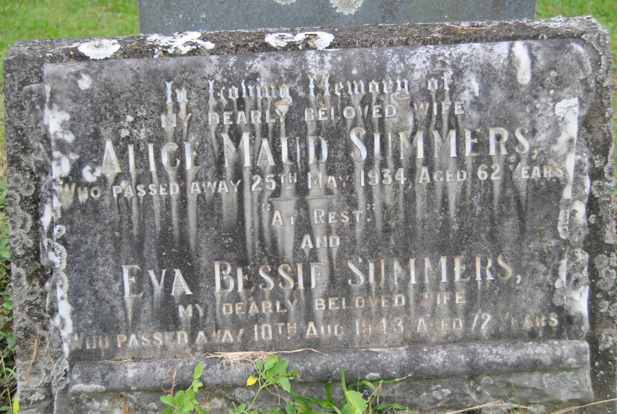 SUMMERS Alice Maud -1934 :: SUMMERS Eva Bessie -1943