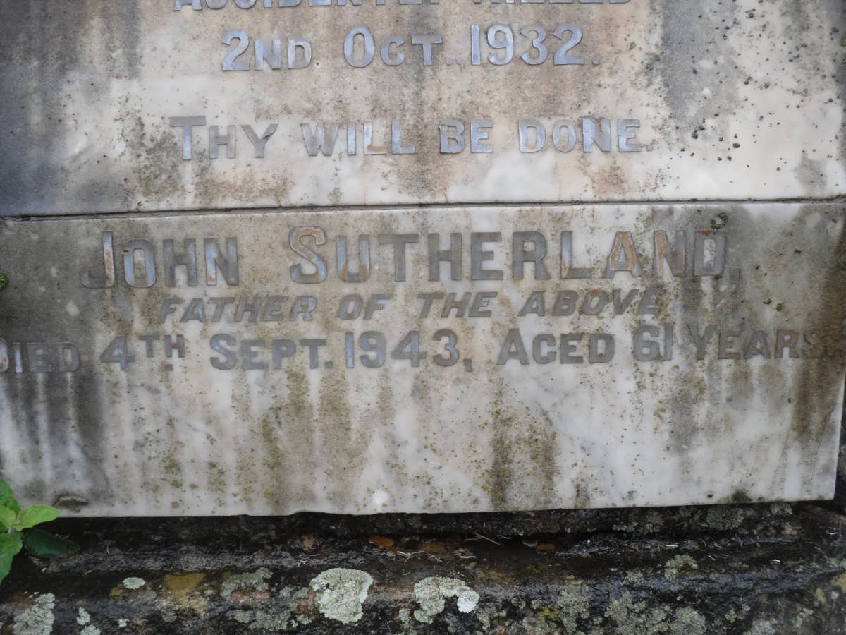 SUTHERLAND John -1943 :: SUTHERLAND John Michael 1913-1932