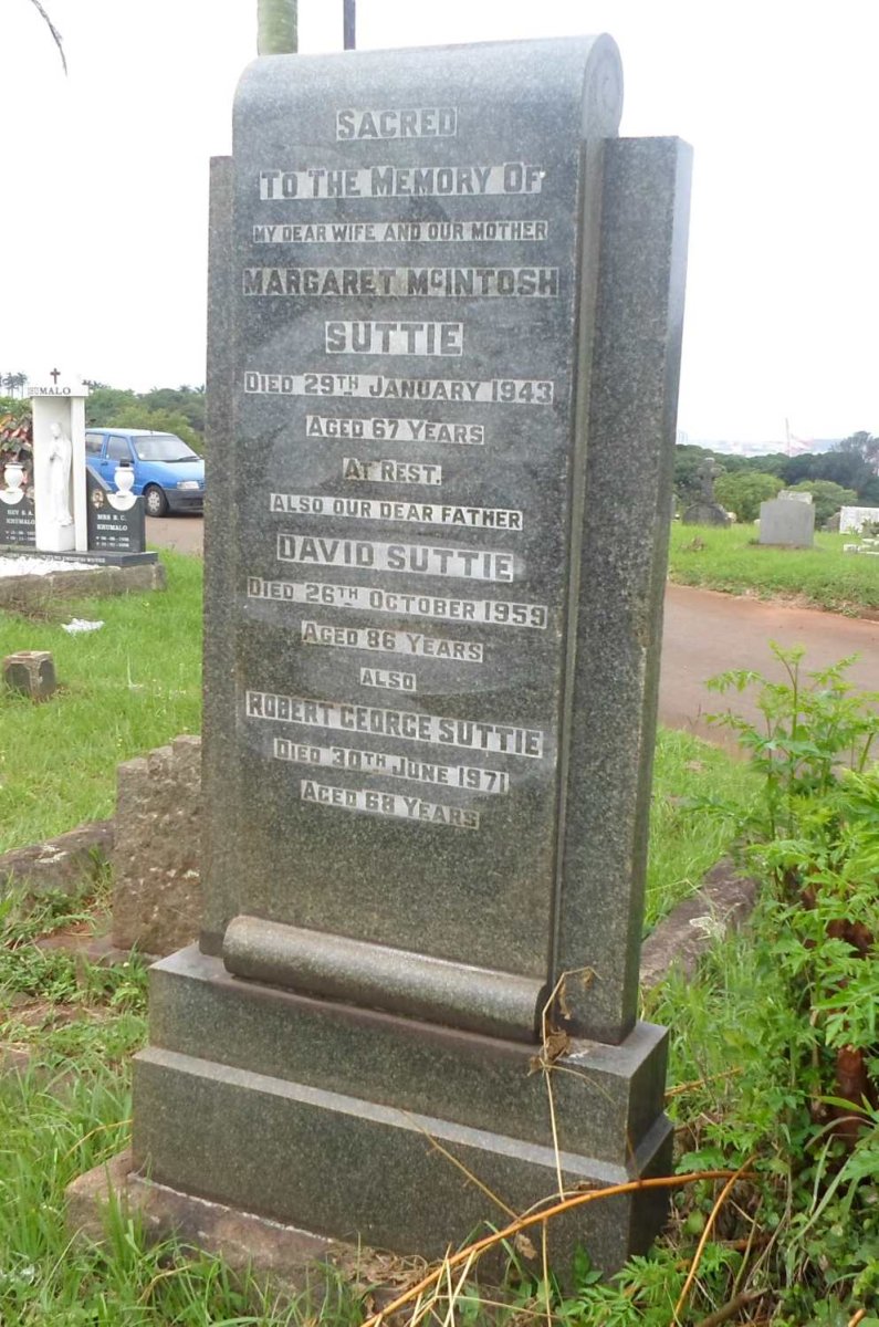 SUTTIE David -1959 &amp; Margaret McIntosh -1943 :: SUTTIE Robert George -1971