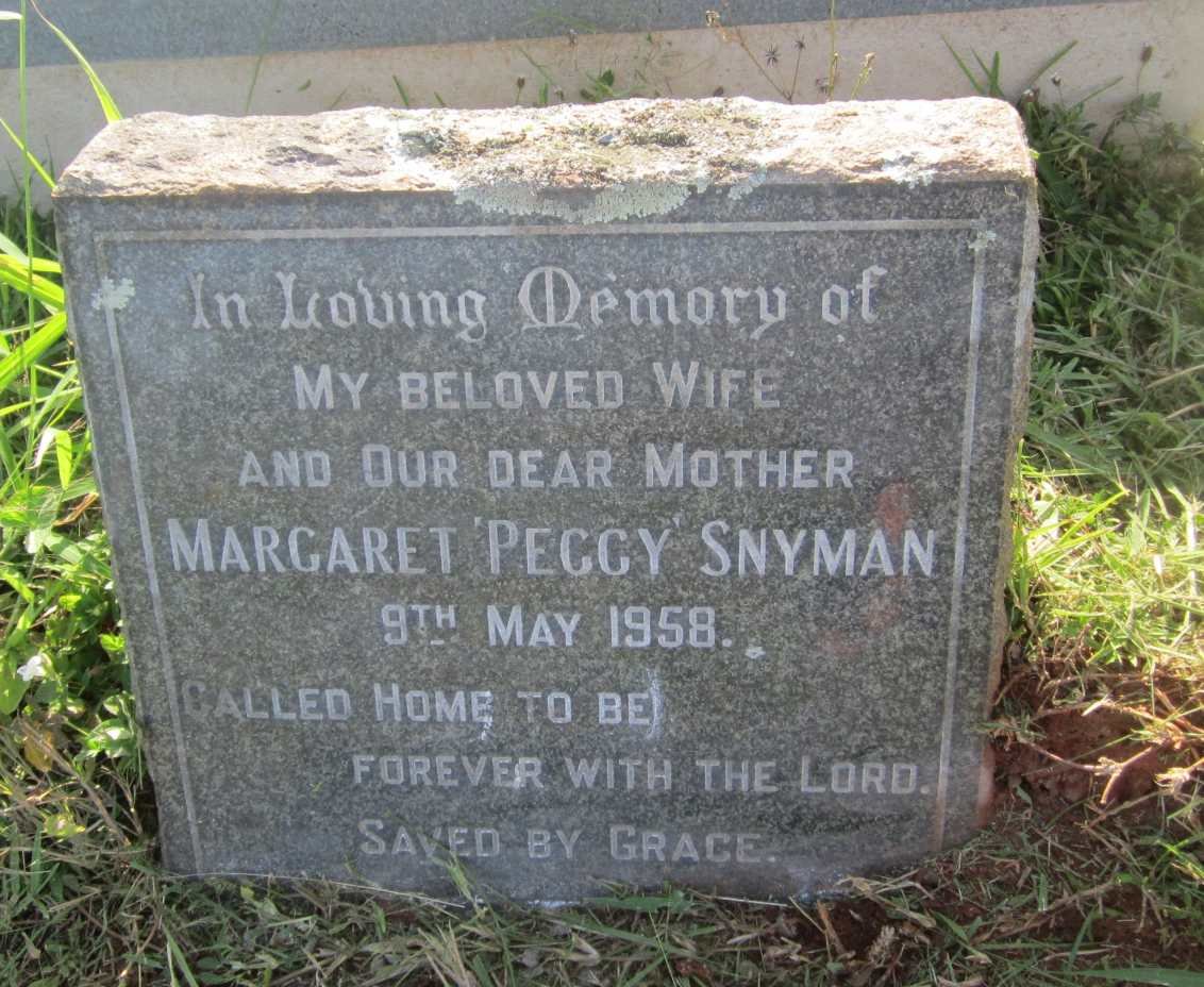 SNYMAN Margaret -1958