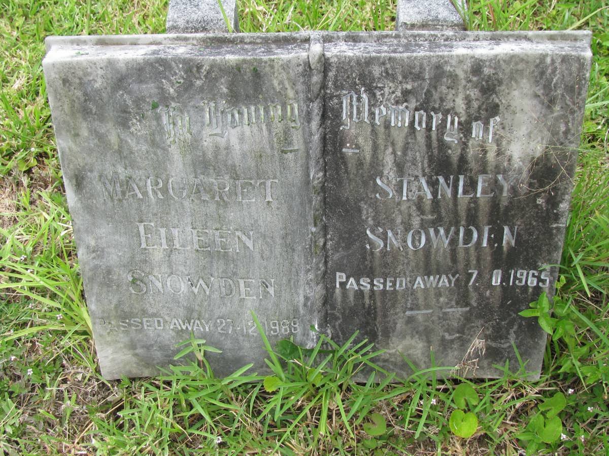 SNOWDEN Stanley -1965 &amp; Margaret Eileen -1969