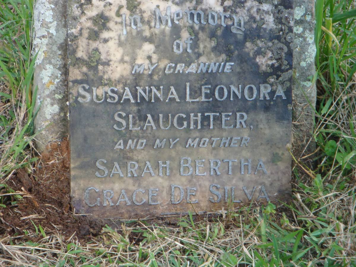 SLAUGHTER Susanna Leonora -1929 :: SILVA Sarah Bertha Grace, de -1937