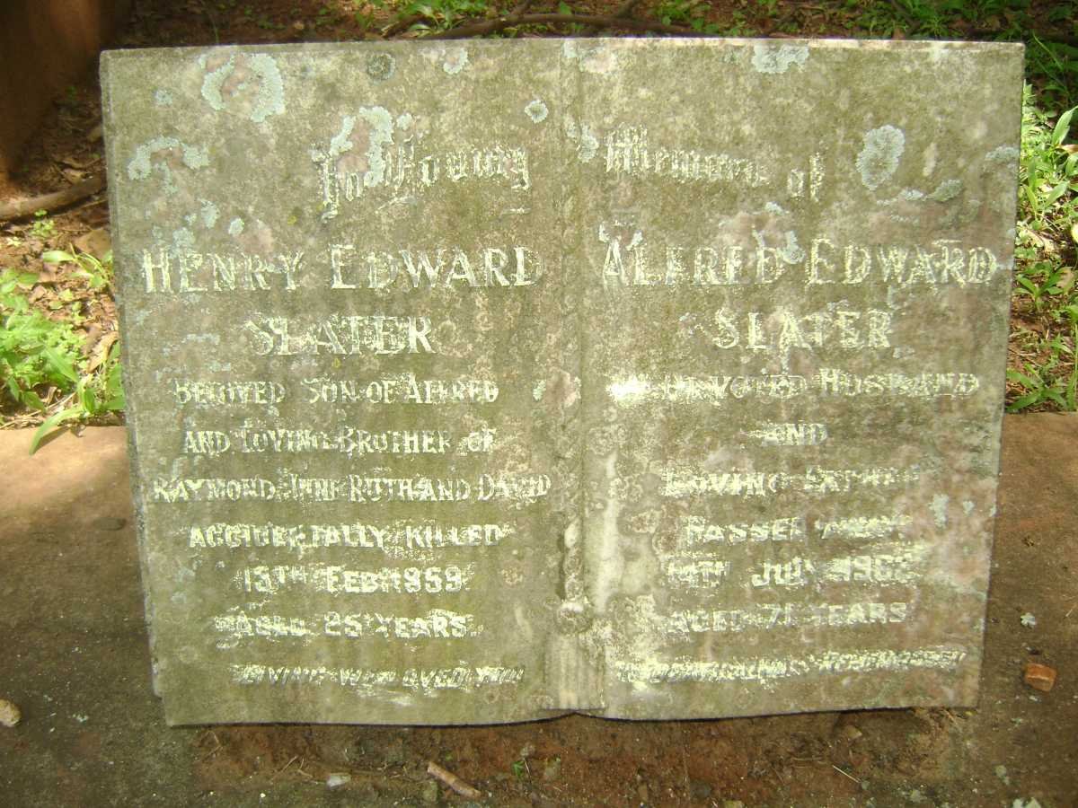 SLATER Alfred Edward -1962 :: SLATER Henry Edward -1959