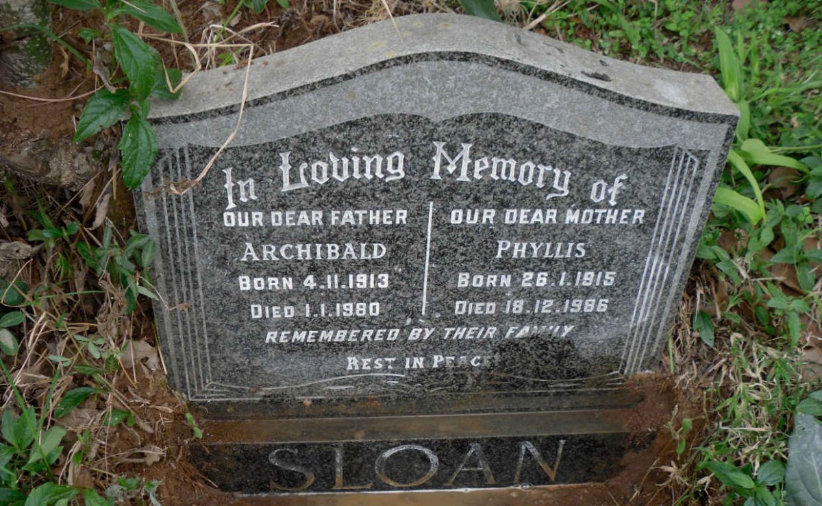 SLOAN Archibald 1913-1980 &amp; Phyllis 1915-1986