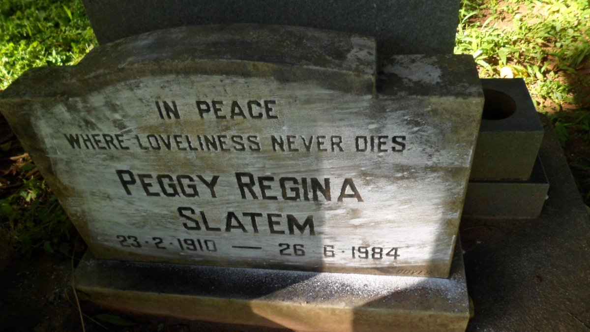 SLATEM Peggy Regina 1910-1984