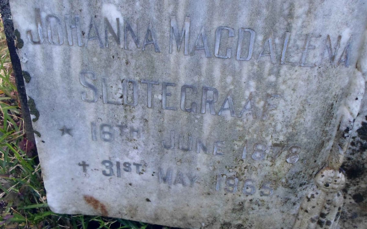 SLOTEGRAAF Johanna Magdalena 1878-1965