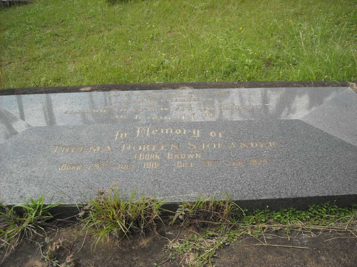 SJOLANDER Thelma Doreen nee BROWN 1919-1974
