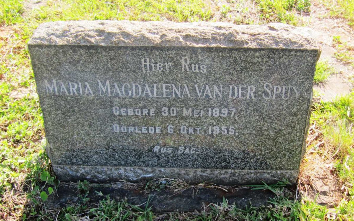 SPUY Maria Magdalena, van der 1897-1955
