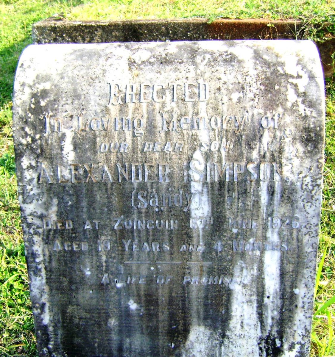 SIMPSON Alexander -1926