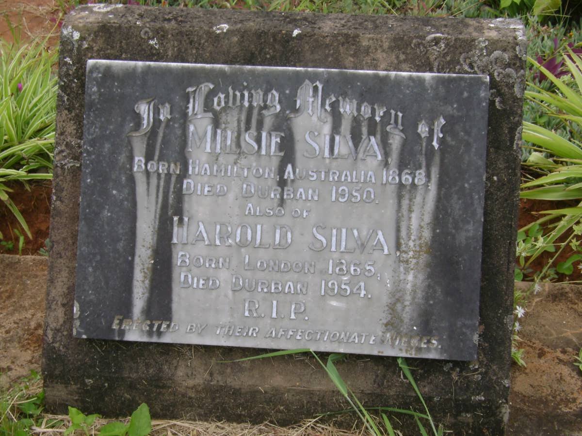 SILVA Harold 1865-1954 &amp; Milsie 1868-1954