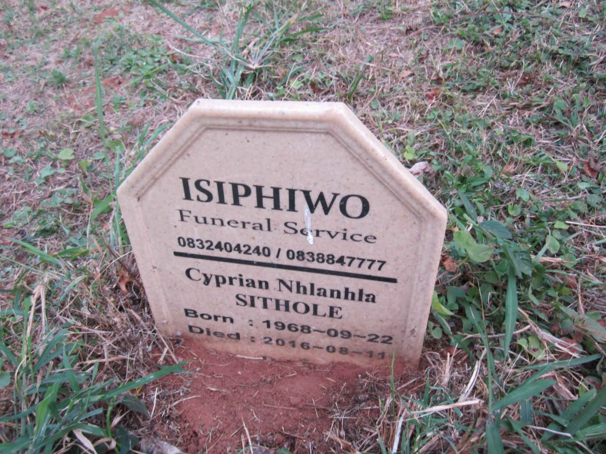 SITHOLE Cyprian Nhlanhla 1968-2016