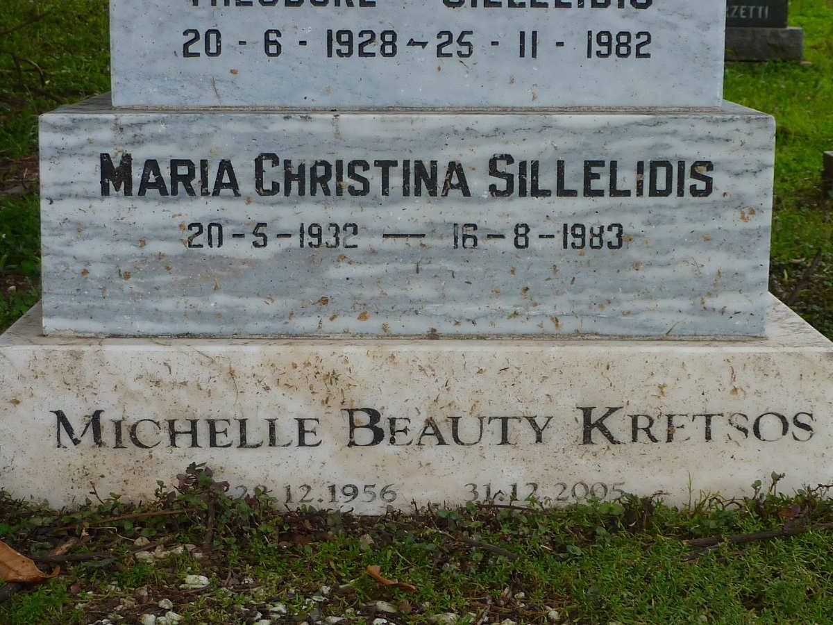 SILLELDIS Theodore 1928-1982 &amp; Maria Christina 1932-1983 :: KRETSOS Michelle Beauty 1956-2005