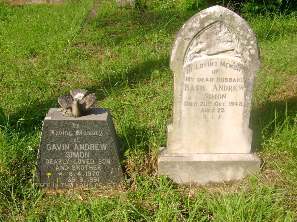 SIMON Gavin Andrew 1970-1991 :: SIMON Basil Andrew -1948