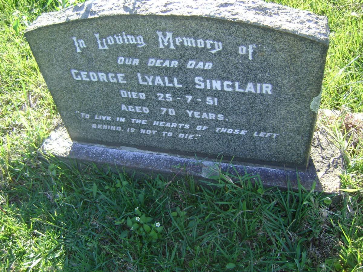 SINCLAIR George Lyall -1951
