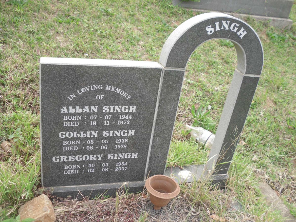 SINGH Allan 1944-1972 :: SINGH Collin 1936-1978 :: SINGH Gregory 1954-2007